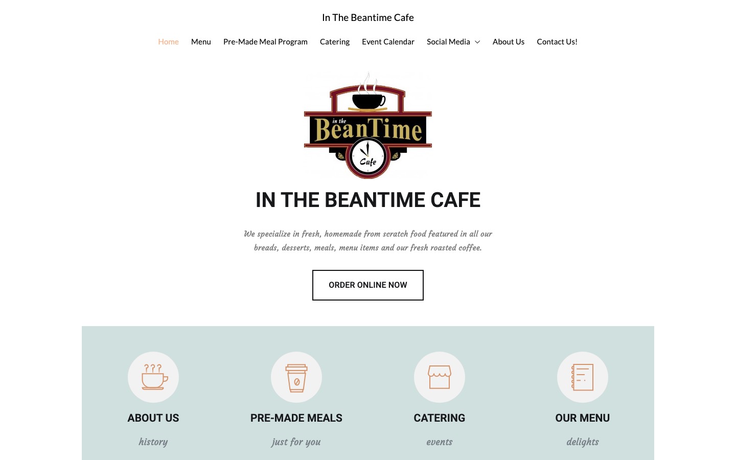 The current homepage